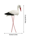 White Crane Outdoor Garden Decoration Simulation Of Small Rockery Pond Landscaping Outdoor Garden Plastic Decoration Crafts Oasis Select AS SHOW One Size
