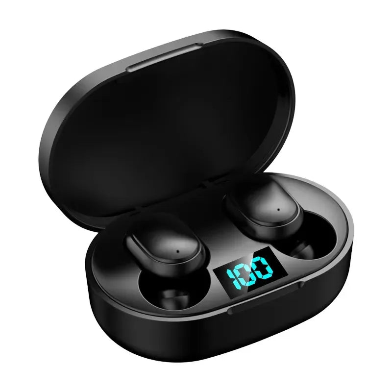 NEW E6S Bluetooth Earphones Wireless bluetooth headset Noise Cancelling Headsets With Microphone Headphones Oasis Select black