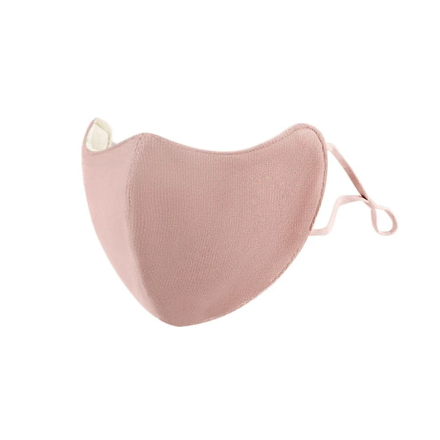 Fashion Warm Face Mask for Women High Quality Washable Reusable Anti Dust Windproof Mouth-muffle Winter Warm Breathable Mask Oasis Select Pink