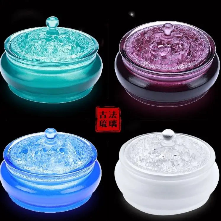 Ancient glass household aromatherapy furnace indoor tea ceremony incense for Buddhist Zen meaning glass incense seal furnace Oasis Select