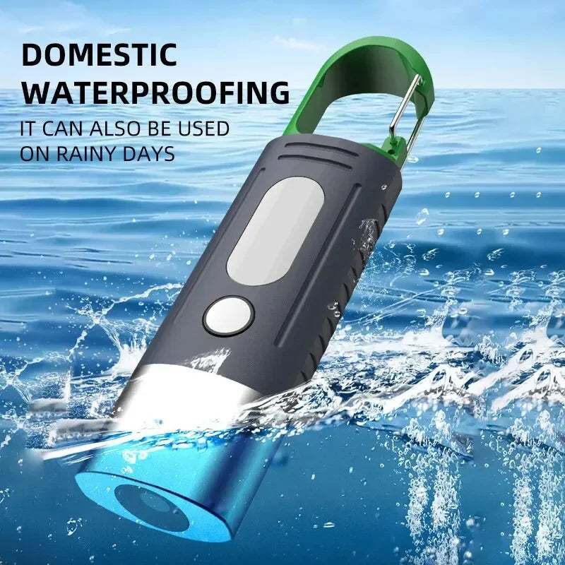Mini Convenient High Power LED Flashlight Camping Flashlight, 3LEDAnd Side Lights TelescopicZoom Waterproof Light, Lampshade Oasis Select