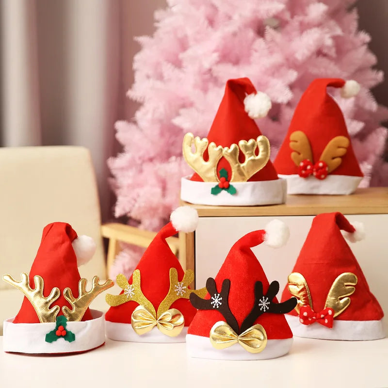 Christmas decorations Adult Family Christmas hat Santa Claus children cartoon cap Christmas gift Oasis Select