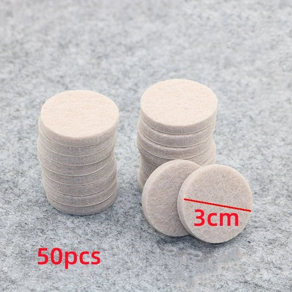 18-128pcs Chair Table Leg Felt Pads Floor Scratch Protector Self Adhesive Mute Non-slip Feet Mat for Furniture DIY Accessories Oasis Select Round 3cm 50pcs 1