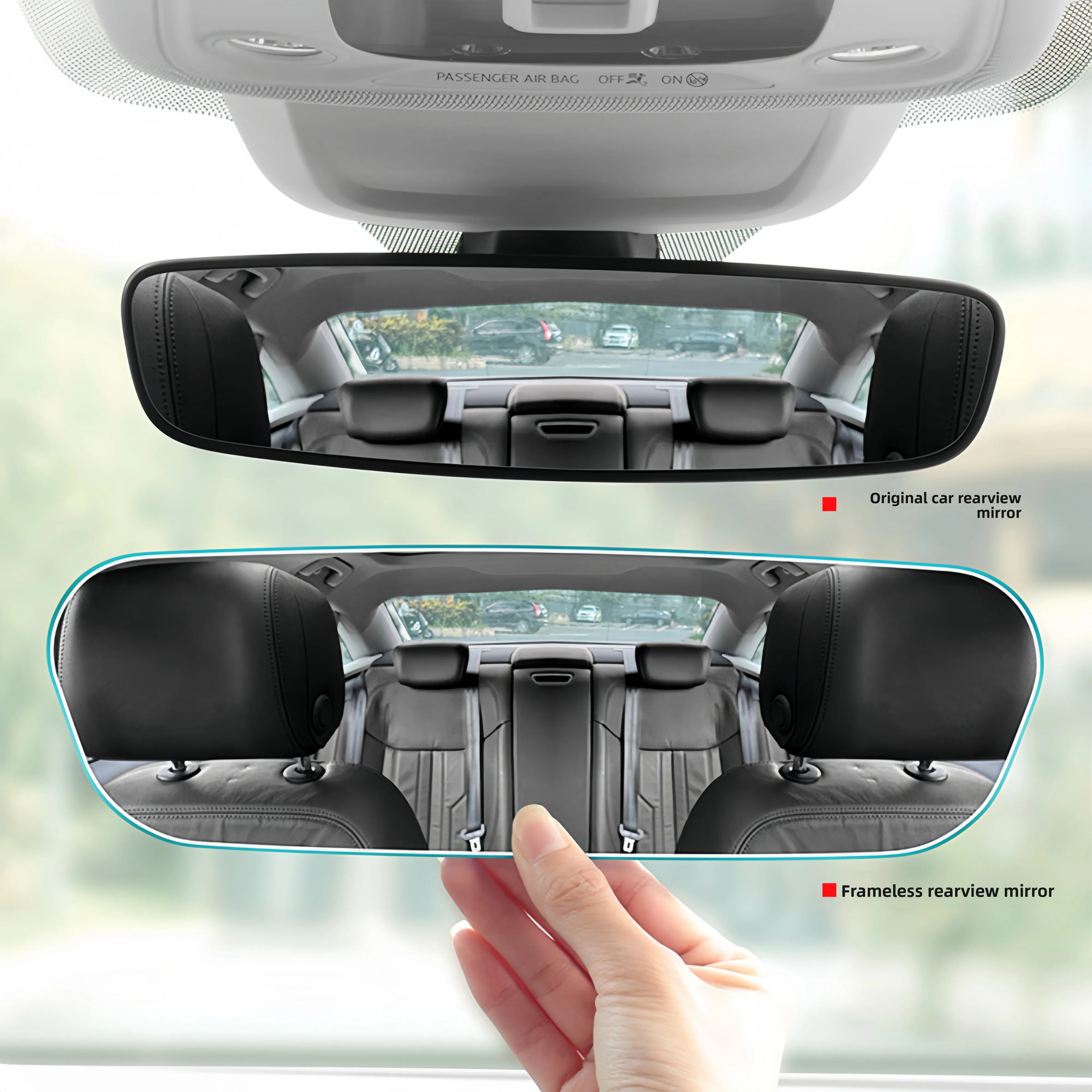 Wide Angle Anti-Glare Car Interior Mirror | Baby Seat View