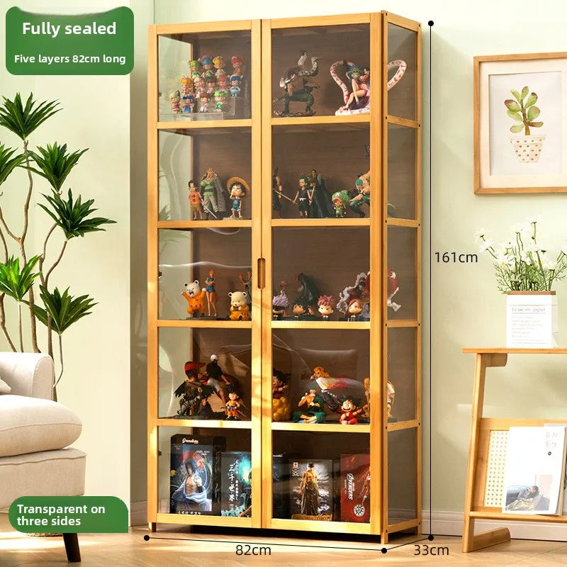 Figure Display Cabinet Acrylic Lego Model Toy Display Shelf Display Cabinet Cosmetics Non-Glass Household Shelf Oasis Select Fifth floor 82