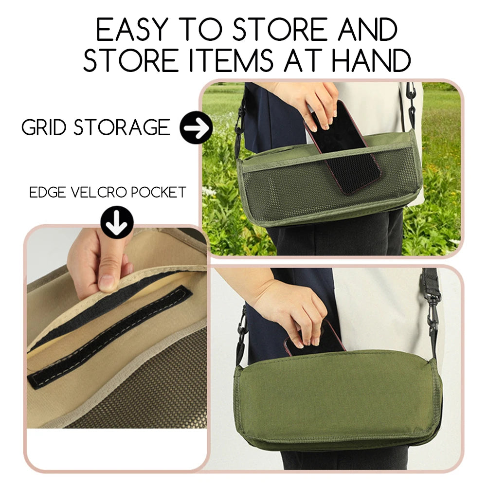 Portable Folding Camping Stool with Carry Bag | 265 lb