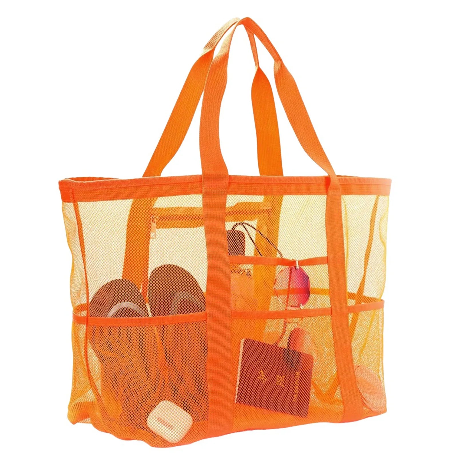Mesh Beach Tote Bag | Large Multi-Pocket Pool & Travel Bag