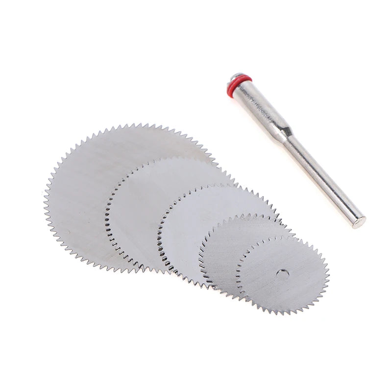 6Pcs Stainless Steel Cutting Disc Kit With 1 Mandrel 16-32mm Mini Cutting Wheel For Rotary Tool Accessories Oasis Select
