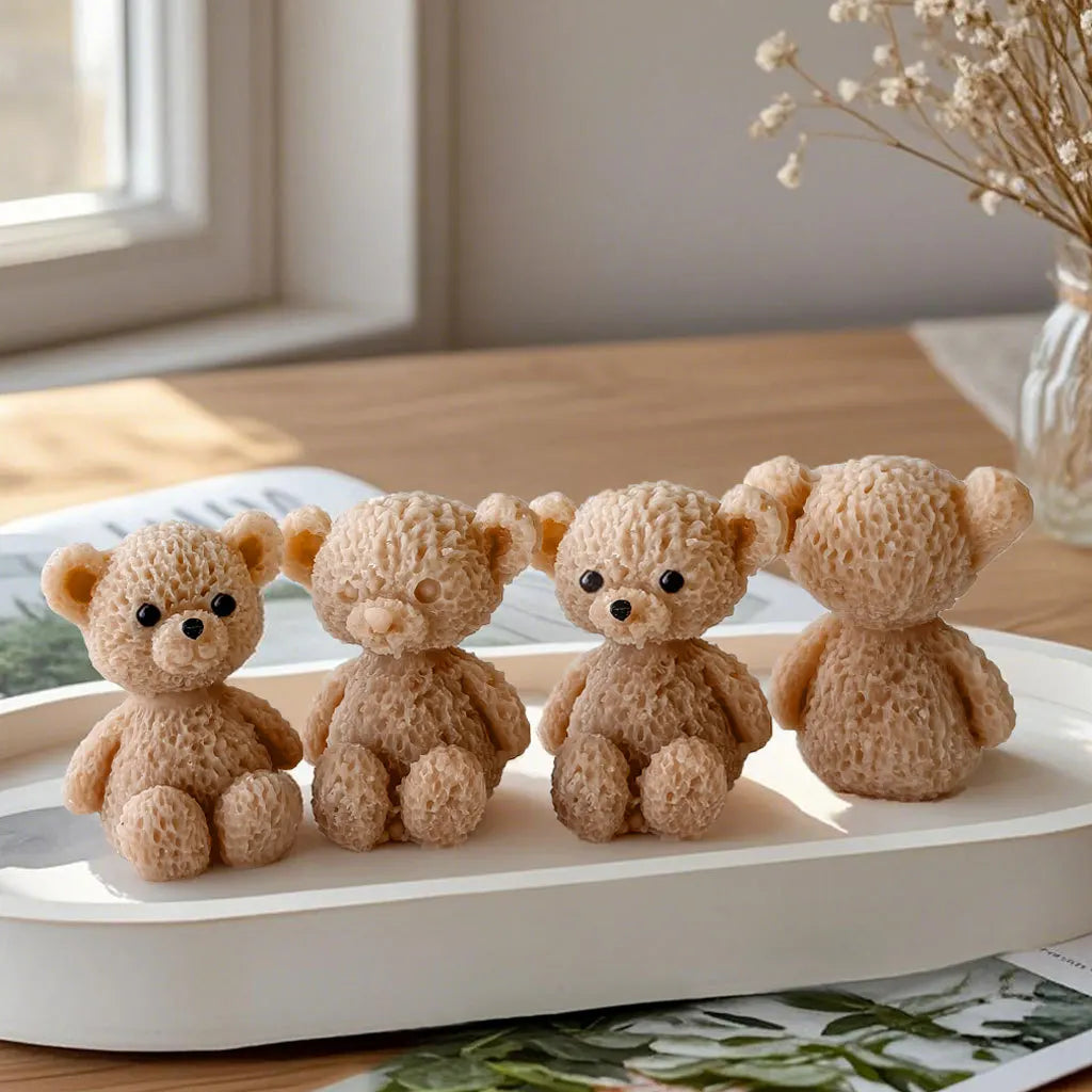 DIY Mini Bears Silicone Mold Aroma Candle Resin Ornament Mould Handmade Candy Chocolate Making Baking Molds Oasis Select