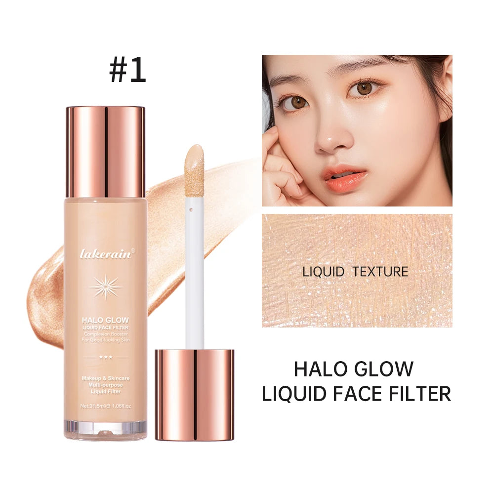 8colors Facial Highlight Liquid Long-Lasting Makeup Face Body Highlight Contouring Liquid Highlight Liquid Dual Effect Cosmetics Oasis Select Color 1