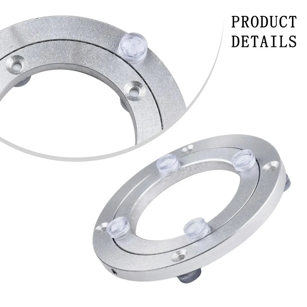 New Rotating Bearing Turntable Round Heavy Duty Bearing Plate Base Rust Resistant Smooth Table Turntable Kitchen Hardware Oasis Select