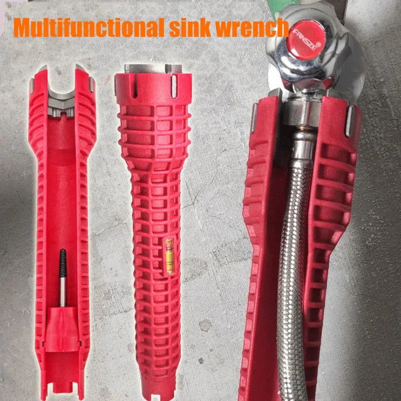 Sink bathroom wrench plumbing installation tool household water pipe faucet angle valve sink maintenance disassembly wrench Oasis Select