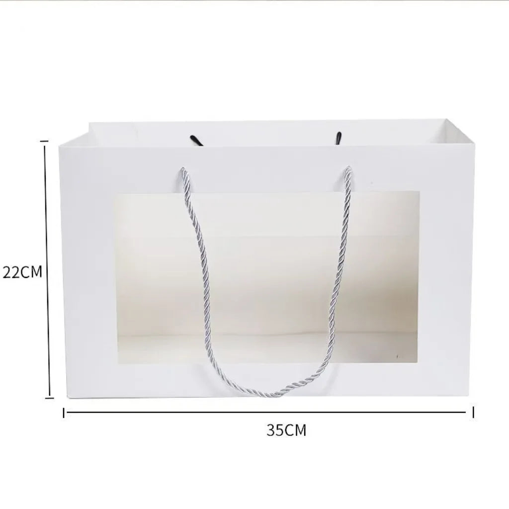Baby Shower Box Flower Box Wedding Celebration Romantic Contatiner Presents Wrapping Bag Flower Arrangement Cradle Floral Basket Oasis Select White Bag Other