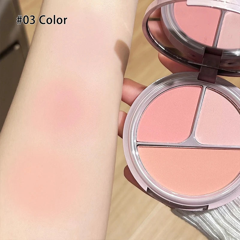ARTVALUE Matte Blush Palette – 3-Color Cheek Tint & Contour