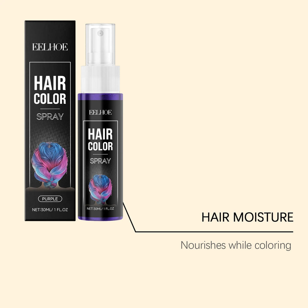 Hair Color Spray Temporary Hair Dye Purple Instant Color Washable Party Cosplay Hair Styling Root Touch Up Costume Wig 30ml Oasis Select