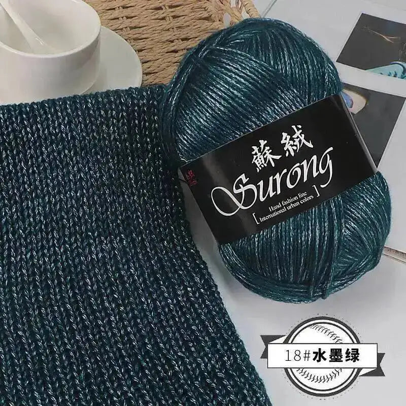 100g Metallic Hand knitting Yarn Crocheting silk acrylic Yarn to knit sweater blanket hat line Crocheting bag slipper Thread Oasis Select 18 Ink Green