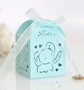 10pcs Elephant Shaped Candy Box for Baby Shower Cute Gift Boxes for Children Birthday Party Favors Box Candy Packaging Supplies Oasis Select Light Blue Other