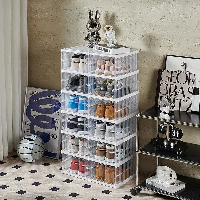 shoe box, use simple multi-layer shoe cabinet shelf for household storage, dustproof and transparent storage cabinet pull it. Oasis Select