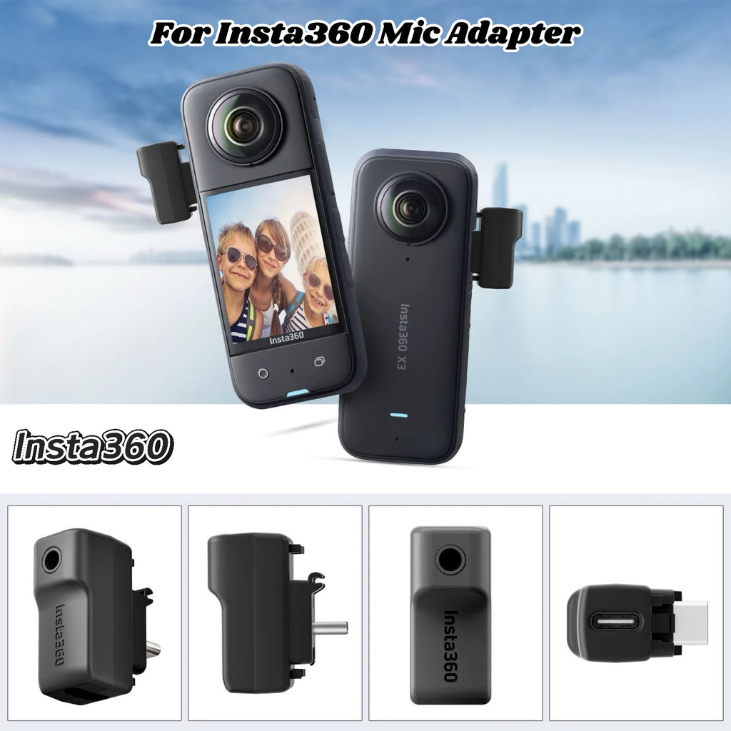 Mic Adapter for Insta360 X5/X4/X3/Ace Pro – Audio Cold Shoe