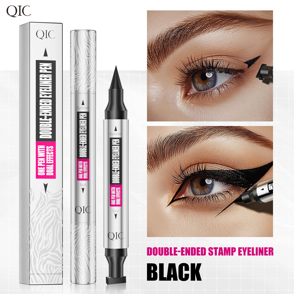 QIC 2-in-1 Eyeliner Stamp Pen – Waterproof & Quick Dry