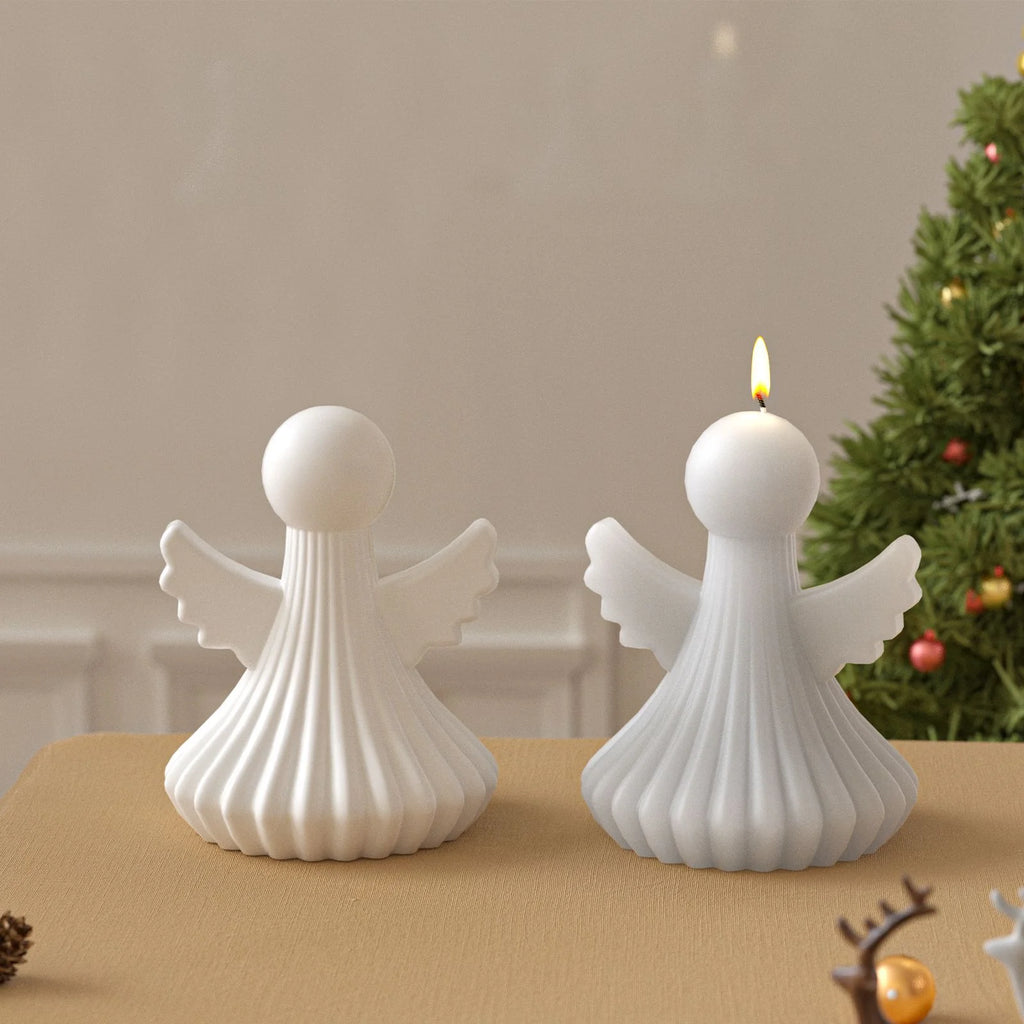 New 3D Simplicity Angel Silicone Candle Molds DIY Geometric Angel Handmade Aromatherapy Candle Gypsum Resin Molds Home Decor Oasis Select