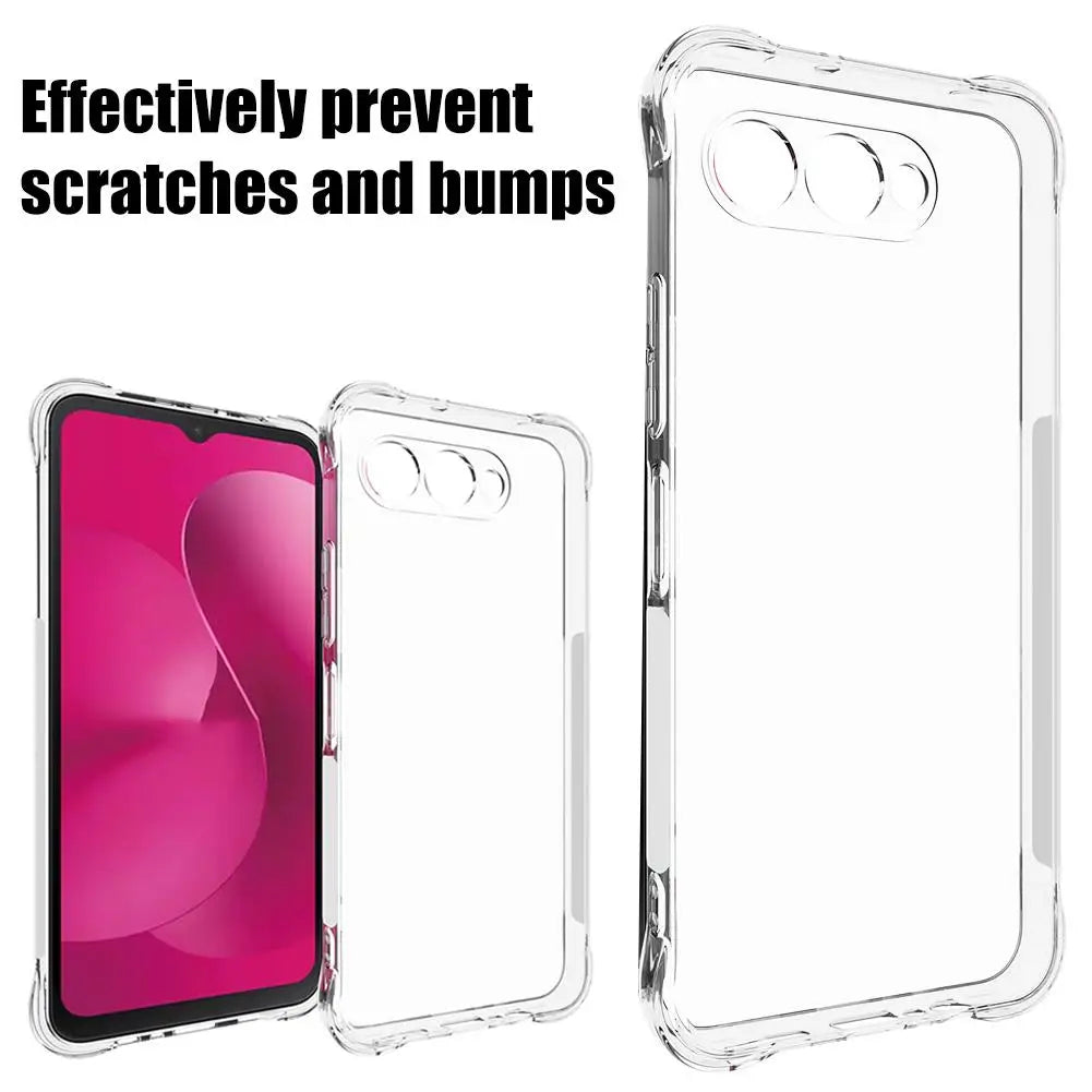 For T-Mobile Revvl 8 5G transparent phone case with four corner anti drop shell Oasis Select