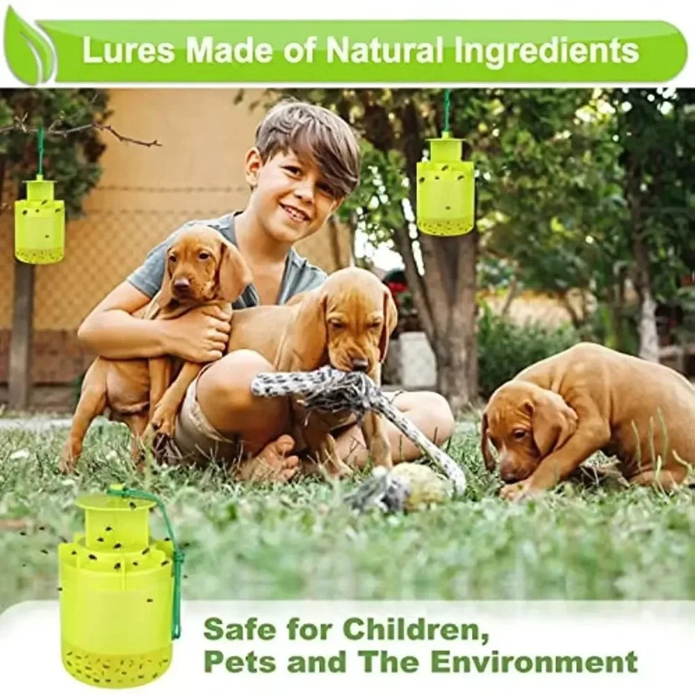 Durable Pest Control Fly Catcher Non-toxic Harmless Reusable Fly Trap with Fly Bait Pest Catcher For Outdoor Garden Farm Oasis Select
