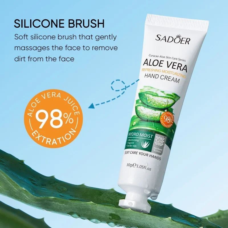 Rice Hand Cream Volumizing Rejuvenating Nourishing Moisturizing Refreshing Non-Greasy Hand Care Cream 30g Oasis Select Aloe