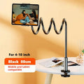 Tablet Stand Holder For Bed Desk Phone Holder Flexible Long Arm Clamp Tablet Mount For iPad Samsung Xiaomi 4.7-11 inch Oasis Select Black 80CM 4-10in