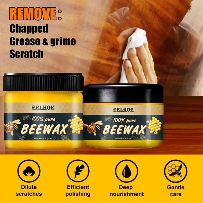 Natural Beeswax Furniture Wood Products Brightening Care Waterproof Wear-resistant Wood Maintenance Wax Anti-cracking Floor Wax Oasis Select