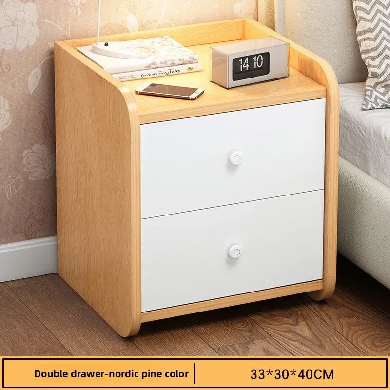 Multi-functional Household Goods Bedside Table Small Storage Locker Bedroom Bedside Gap Small Cabinet Oasis Select Double Draw C