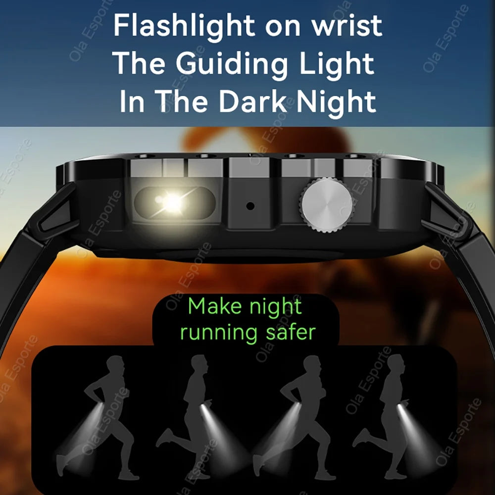 Men's Military Smartwatch – Bluetooth Call, GPS & Fitness Tracker