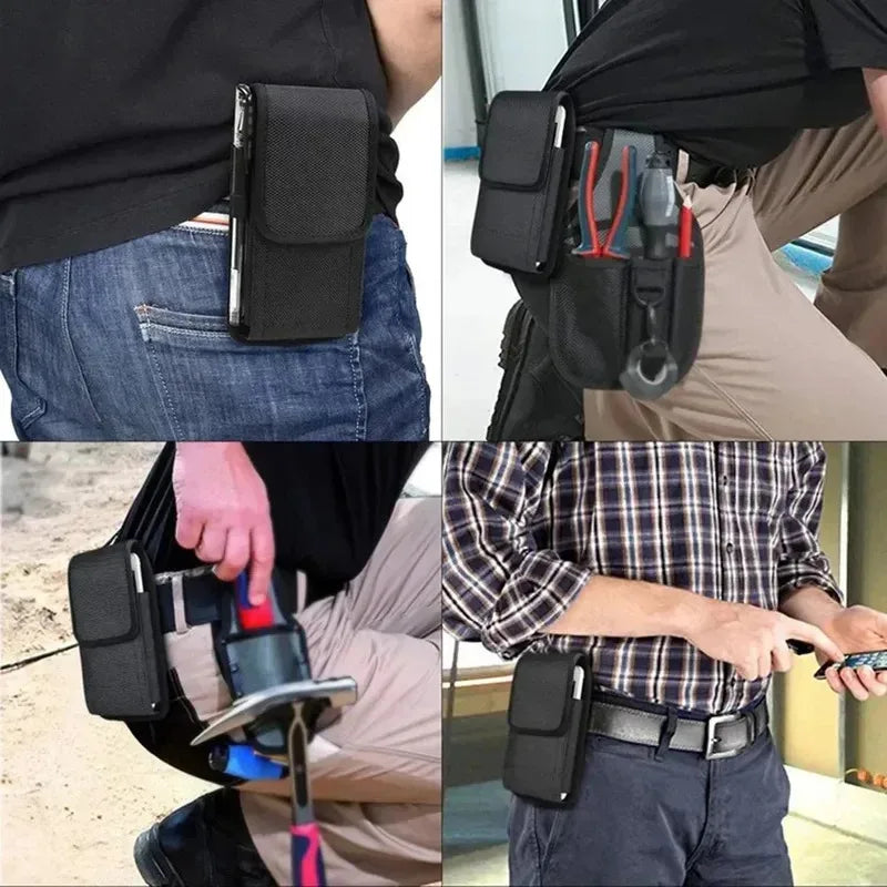 1/2/3pcs Tactical Cell Phone Pouch with Free D Shaped Buckle Protable Wallet Card Waist Pack Outdoor Sports Nylon Carrying Case Oasis Select