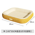 Ice Bean Cooling Dog Bed - Summer Cool Pet Mat for Cats & Dogs, 4 - Season Universal, Car & Home Use Oasis Select M Yellow