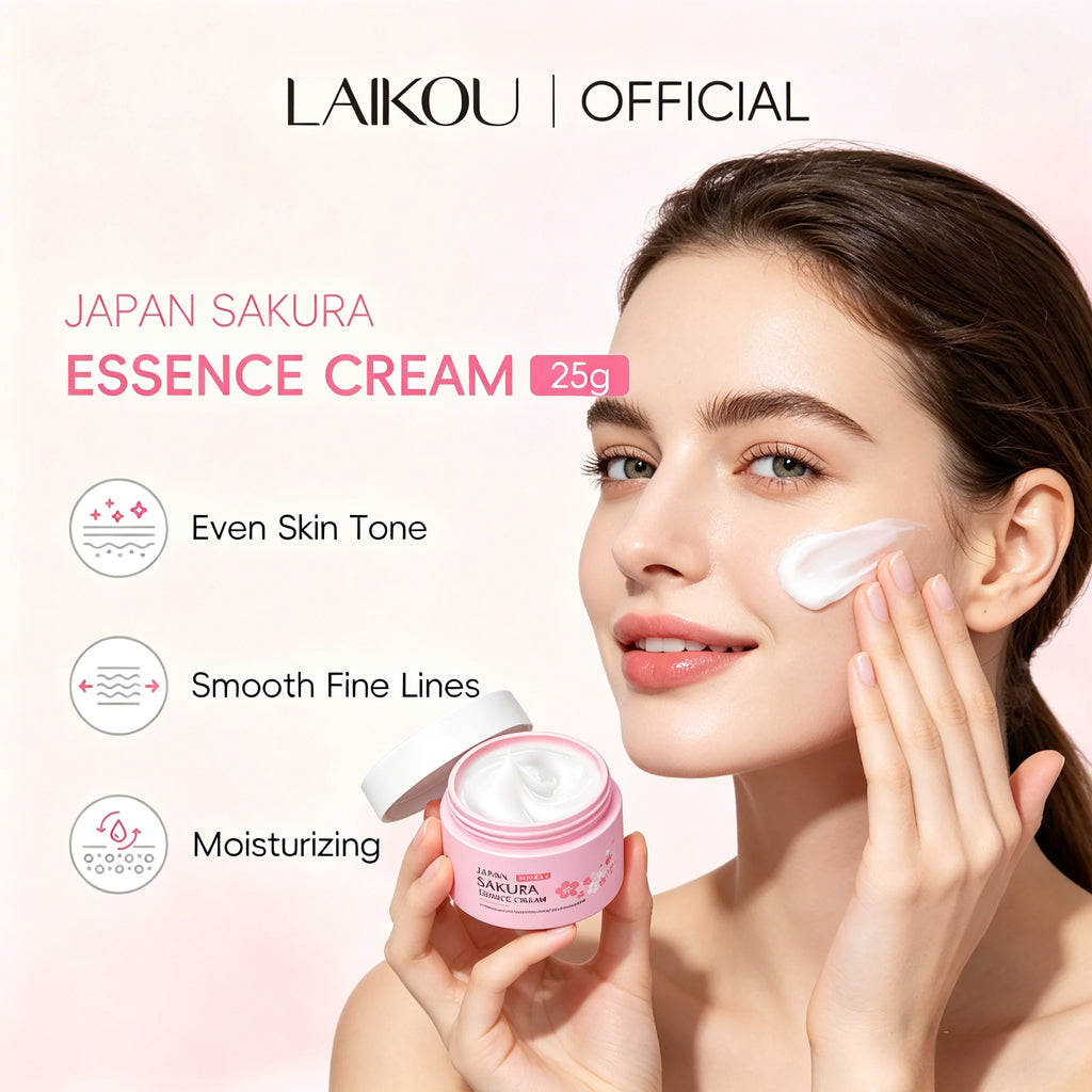 LAIKOU Sakura Face Cream – Hydrating, Brightening & Moisturizing Face Moisturizer Cream Oasis Select