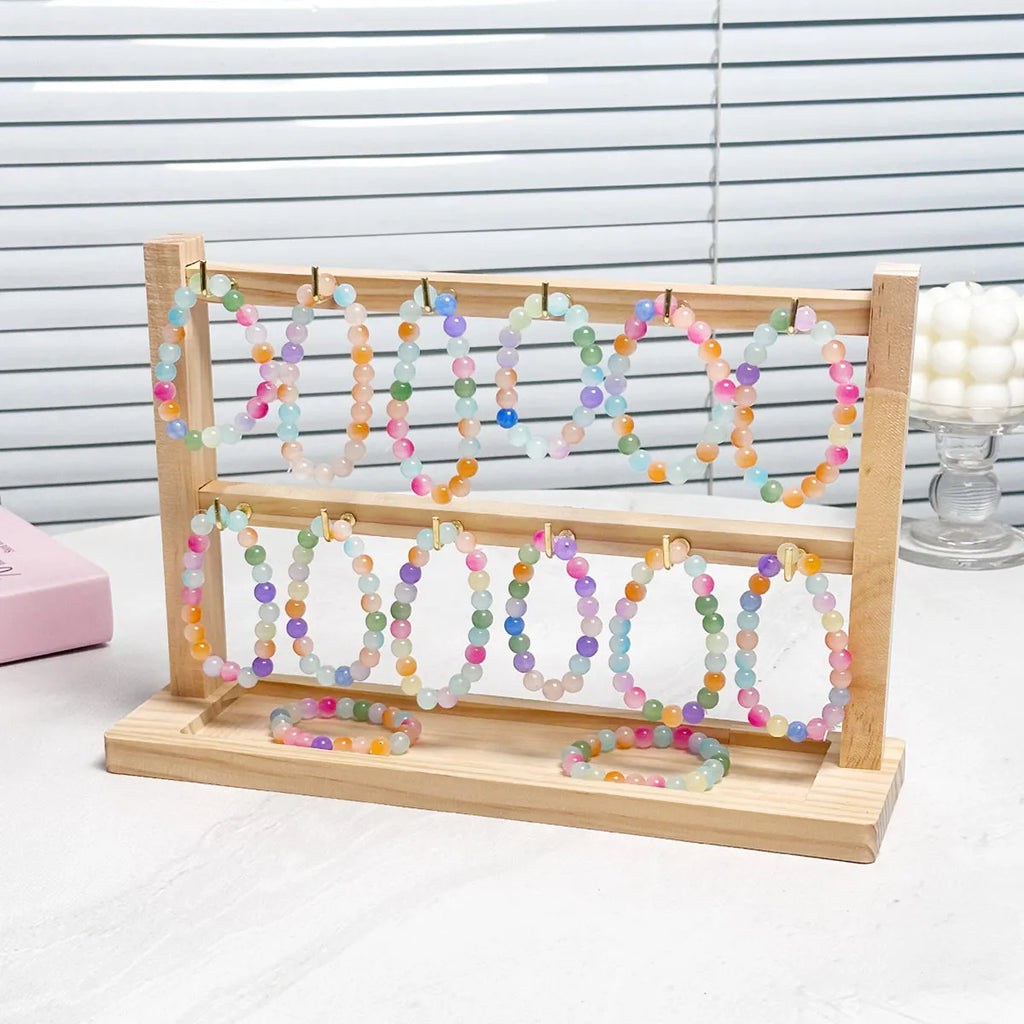 1pc Wooden bracelet rack, bracelet and earring storage rack, store jewelry display rack, jewelry collection rack Oasis Select
