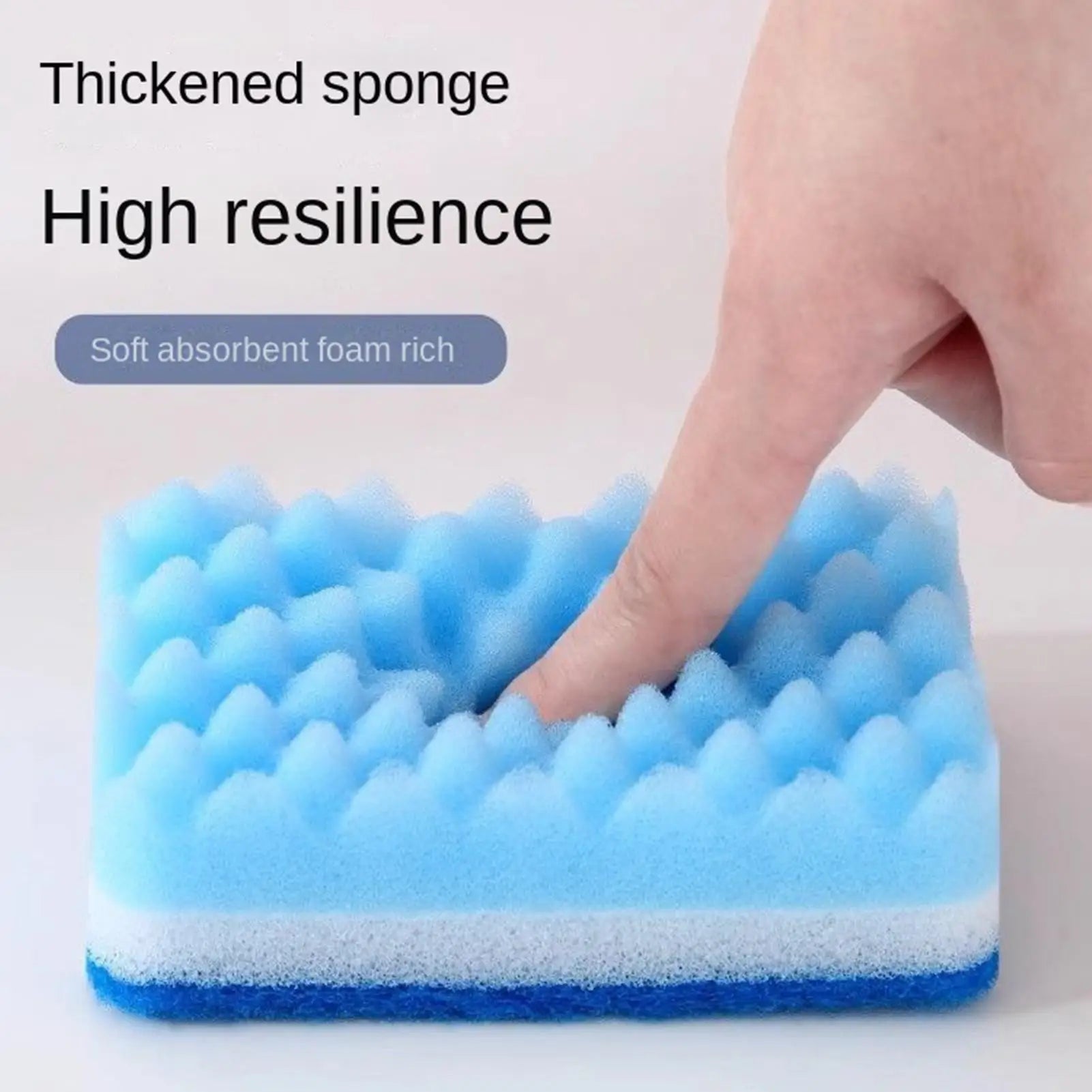 1PC Dishwashing Sponge Magic Cleaning Brush Kitchen Double-sided Decontamination Pad Washing Pot Foam Sponge Wipe Sponge Oasis Select