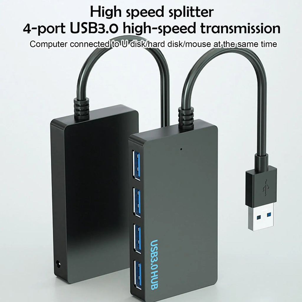 4-Port USB 3.0 Hub Splitter – 5Gbps High-Speed Expander