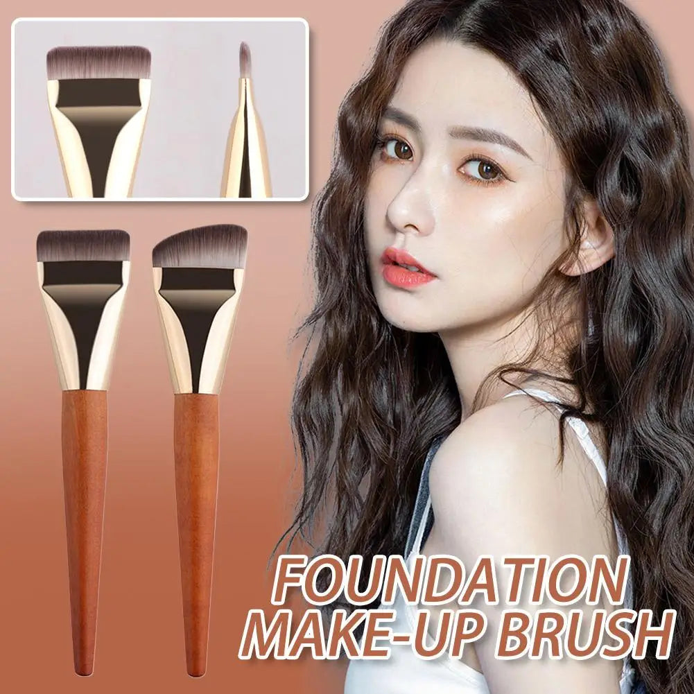 Flat Foundation Brush – Ultra Thin Angled Makeup Blending Brush Foundation Makeup Brush Oasis Select