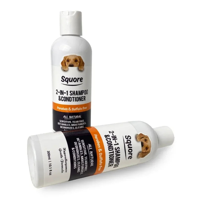 300ml Deodorizing Pet Shampoo Conditioner Natural Moisturizing Formula with PH Balance Dogs Cats Gentle Hypoallergenic Bath Foam Oasis Select