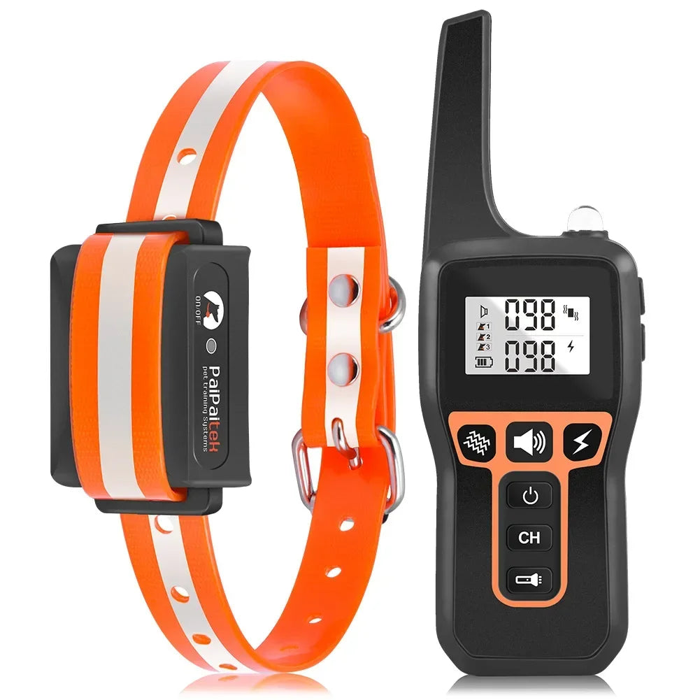 Pet Training Collar Dog Bark Control Stop Shock Collar Rechargeable Waterproof Electric Shock 1000m Remote Dog Training Tools Oasis Select