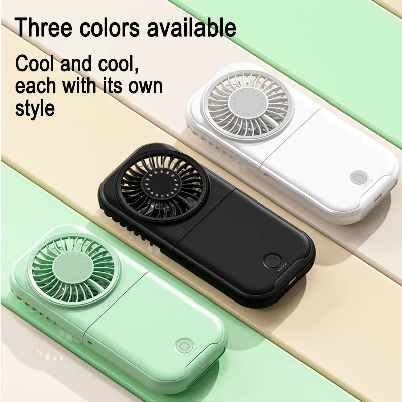 Portable Foldable Handheld Brushless Motor Fan 7-Blade Turbo 4 Speed Quiet Rechargeable Mini Desk Fan for Travel Home Office Oasis Select