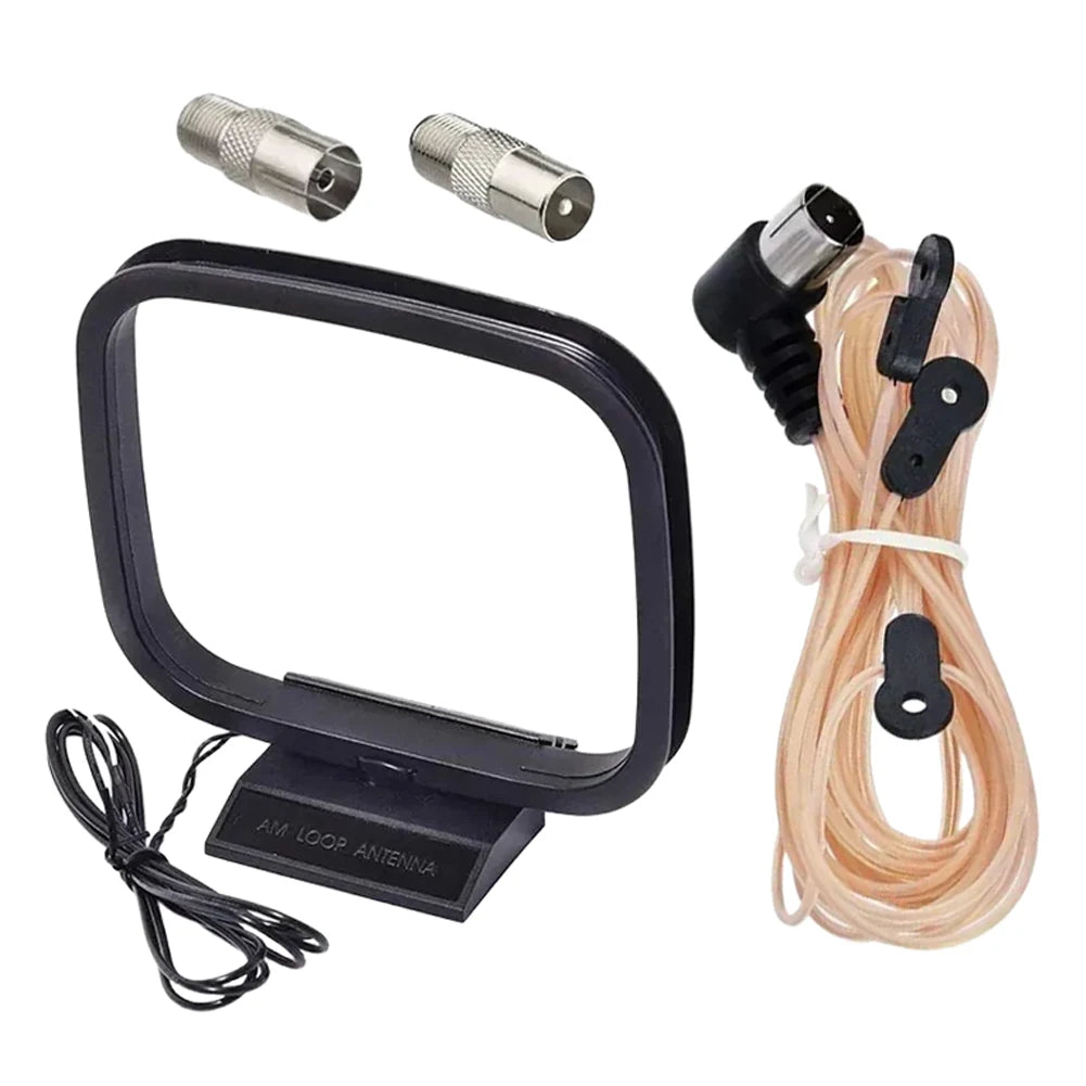 Indoor Use FM Dipole Antenna AM Loop Antenna for Home Audio and TV Tuner Dual Band Support with Copper Core Shielded Cable Oasis Select
