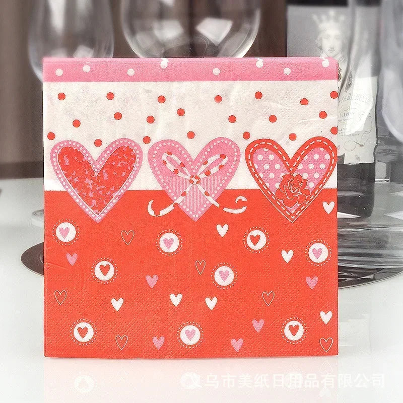 20PCS Rose Flower Assorted Vintage Napkins Decoupage Materials Christmas Paper Towels Crafts Disposable Tableware беби бон Oasis Select 10