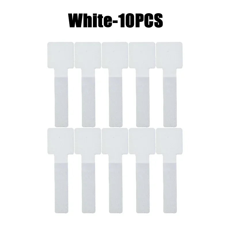 New Reusable Cable Ties Velcro Ties Self-Adhesive Power Cord Cable Holder Adjustable Cord Storage Desktop Organiser Manager Oasis Select White-10PCS