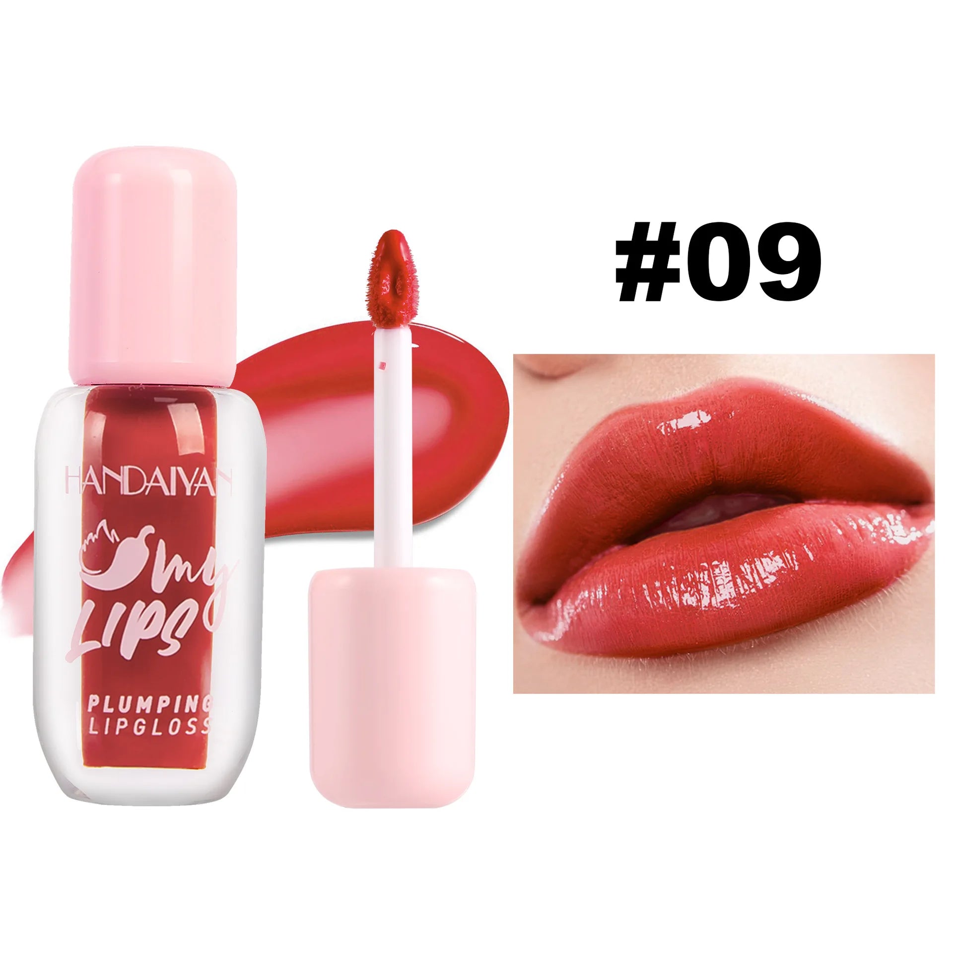 Handaiyan Pearlescent Lip Gloss – 8 Shades, Plumping & Long Lasting