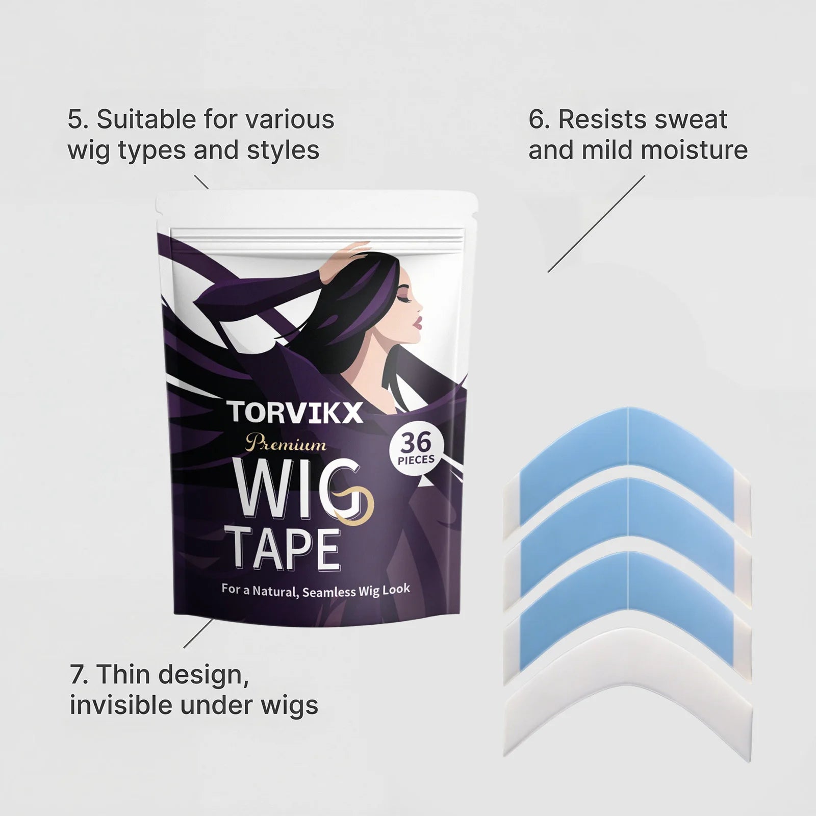 Wig tape, invisible Strong Hold wig band styling auxiliary tape, easy to wear, daily styling care tool Oasis Select