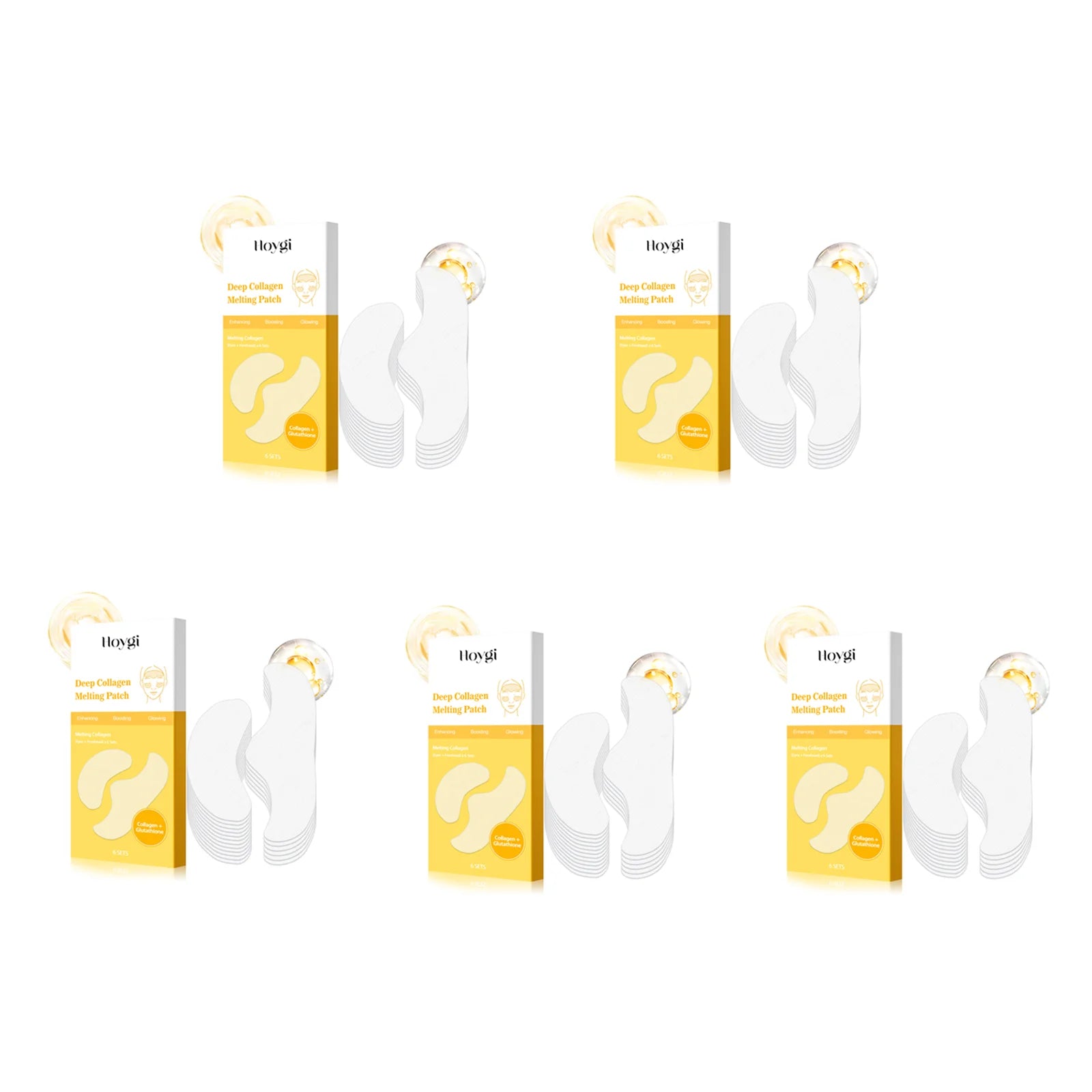 Collagen Protein Water Soluble Patches for Forehead Eye Area Absorbable Elasticity Firming Moisturizing Essence Patch Face Care Oasis Select 30Pcs