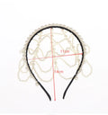 Vintage Pearl Headband – Layered Beaded Bridal Hair Hoop Bridal Hair Headband Oasis Select one size