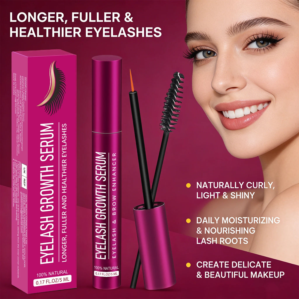 Eyelash Serum for Promote Eyelash Growth Enhancer Longer Fuller Thicker Natural Curling Lengthening Lash Makeup Eye Care Product Oasis Select